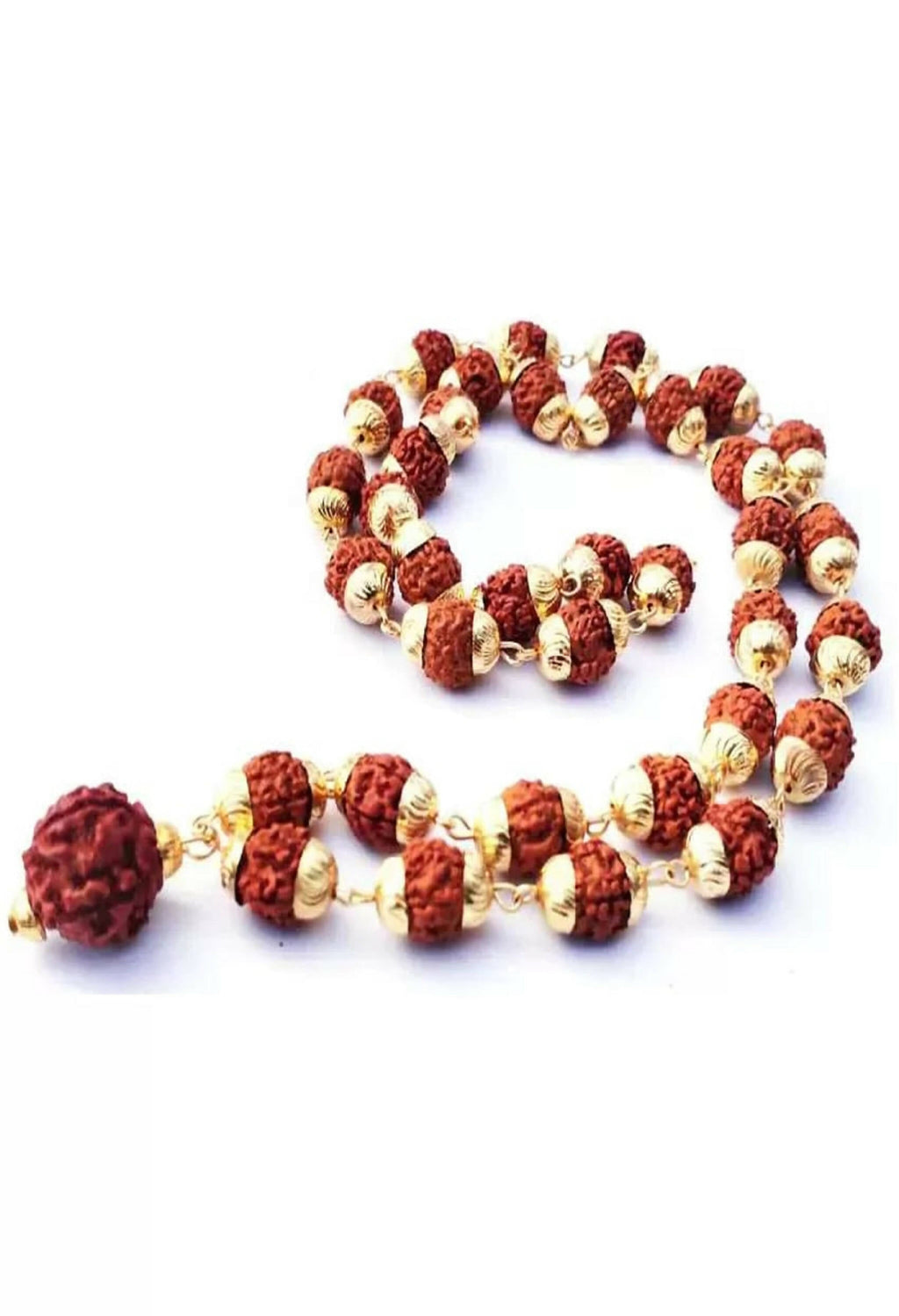 Mominos Fashion Joharkamal Gold-Plated Statement Rudraksha Mala Long Necklace (Golden) - Distacart