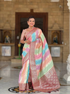 Vedant Vastram Soft Litchi Silk Fancy Jacquard Bollywood Saree - Maroon