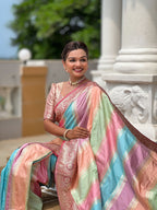 Vedant Vastram Soft Litchi Silk Fancy Jacquard Bollywood Saree - Maroon