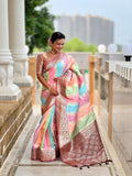 Vedant Vastram Soft Litchi Silk Fancy Jacquard Bollywood Saree - Maroon