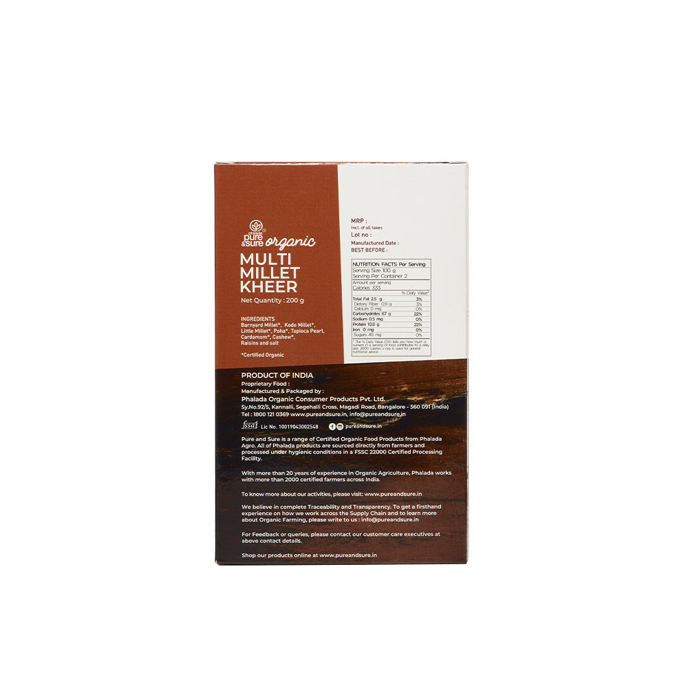 Pure & Sure Organic Multi Millet Kheer - Distacart