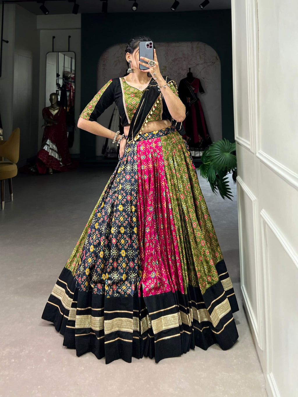 Lorenvalley Dola Silk And Pure Cotton with Dola Silk And Pure Cotton Lehenga Choli