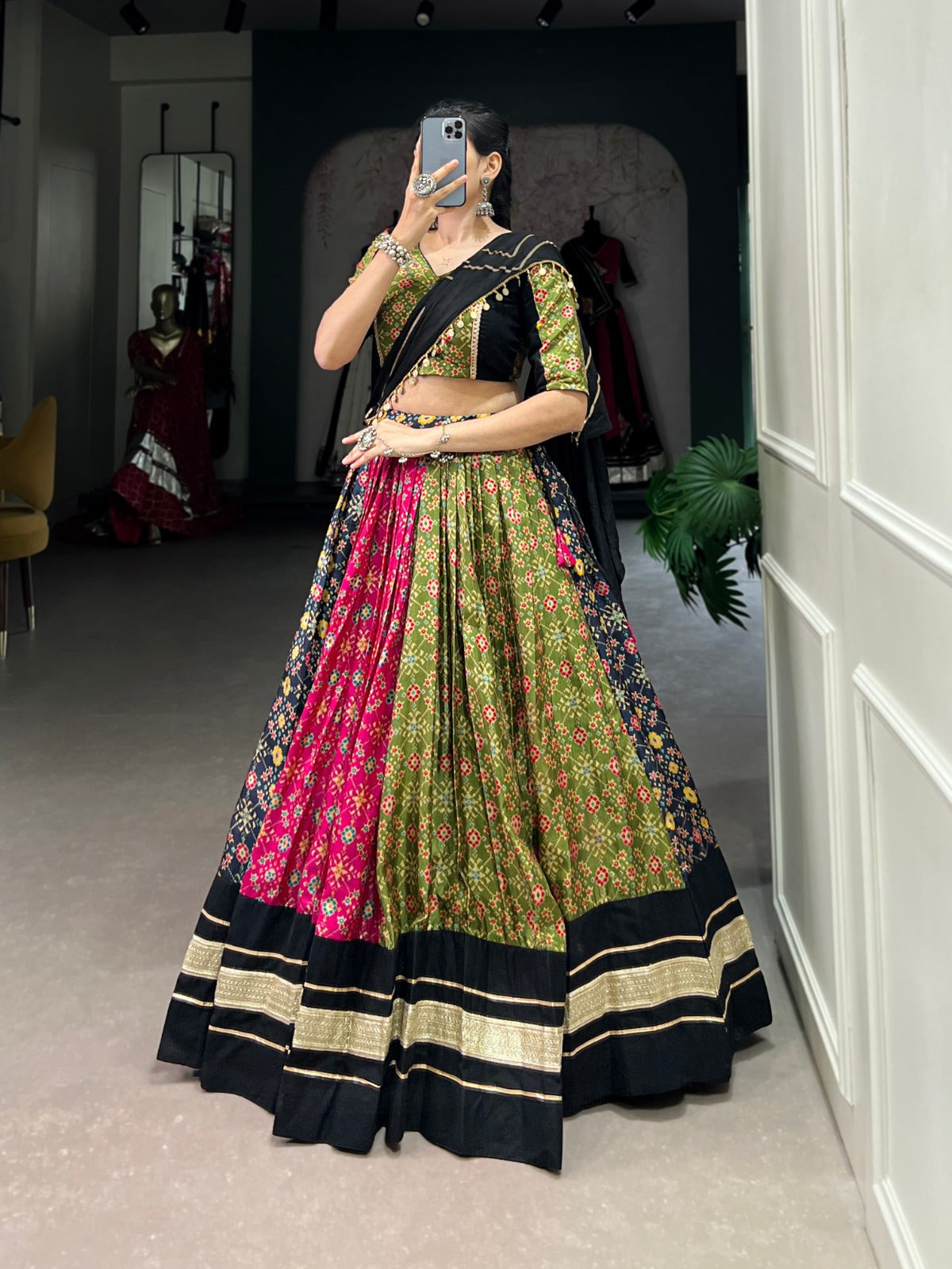 Lorenvalley Dola Silk And Pure Cotton with Dola Silk And Pure Cotton Lehenga Choli