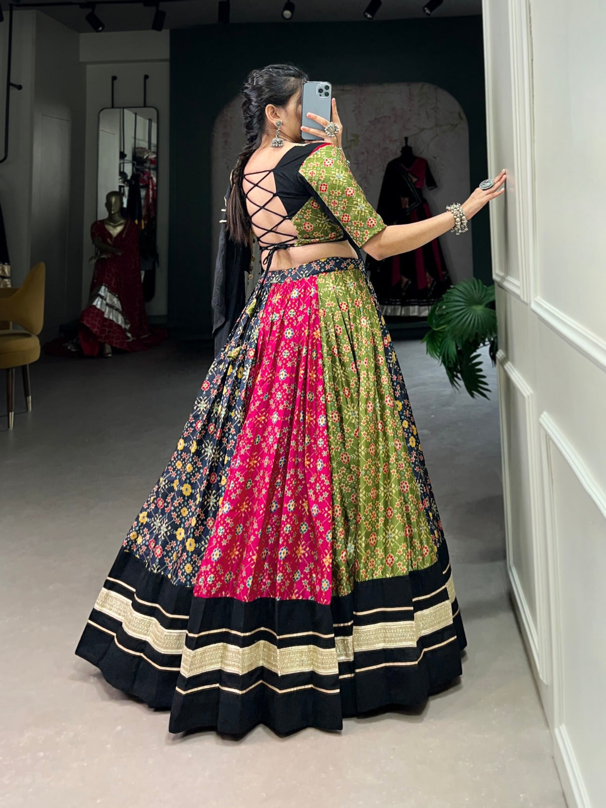 Lorenvalley Dola Silk And Pure Cotton with Dola Silk And Pure Cotton Lehenga Choli