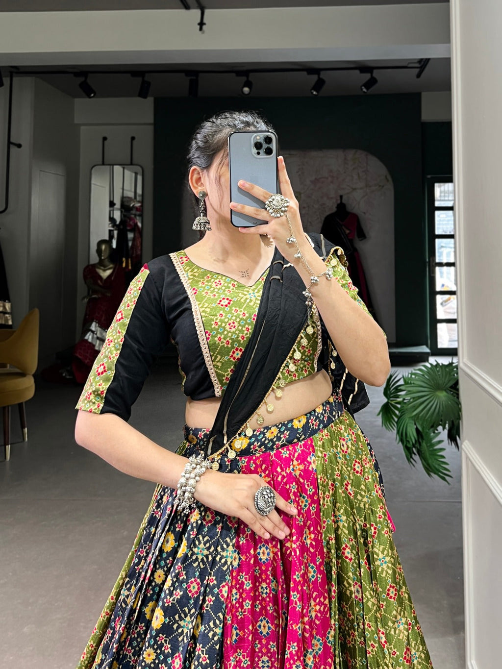 Lorenvalley Dola Silk And Pure Cotton with Dola Silk And Pure Cotton Lehenga Choli