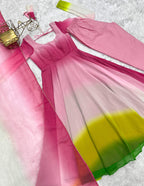 Evanik Multi Colour Pure Soft Georgette Colorful Padding Anarkali Suit - Distacart