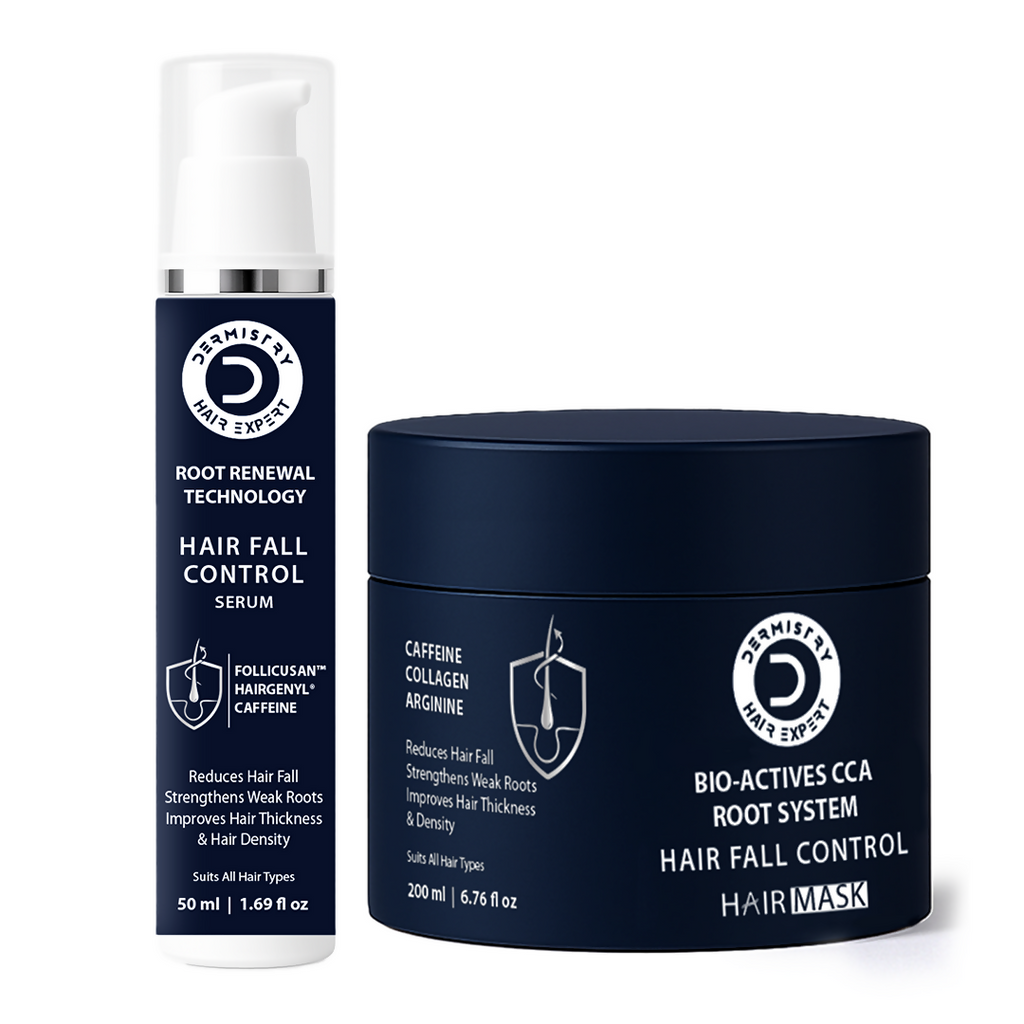Dermistry Caffeine Collagen Protein Anti-Hair Fall Control Mask & Serum