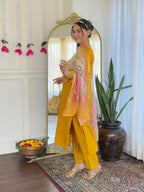 The52 Women's Viscose Embroidery work Straight Kurta with Pant and Dupatta Set - Distacart