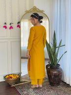 The52 Women's Viscose Embroidery work Straight Kurta with Pant and Dupatta Set - Distacart