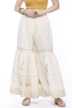 Mominos Fashion Cotton Off White Beautiful Gotta Work Sharara - Distacart