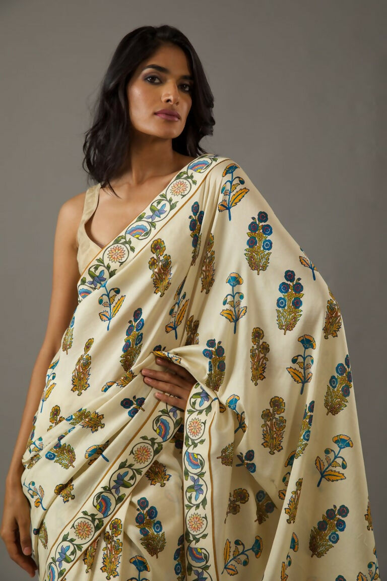 Partywear Designer Pastle Bright Moss Fancy Saree - Durga