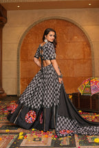 AI Fashion Black Crepe Designer Navratri Wear Lehenga Choli Collection