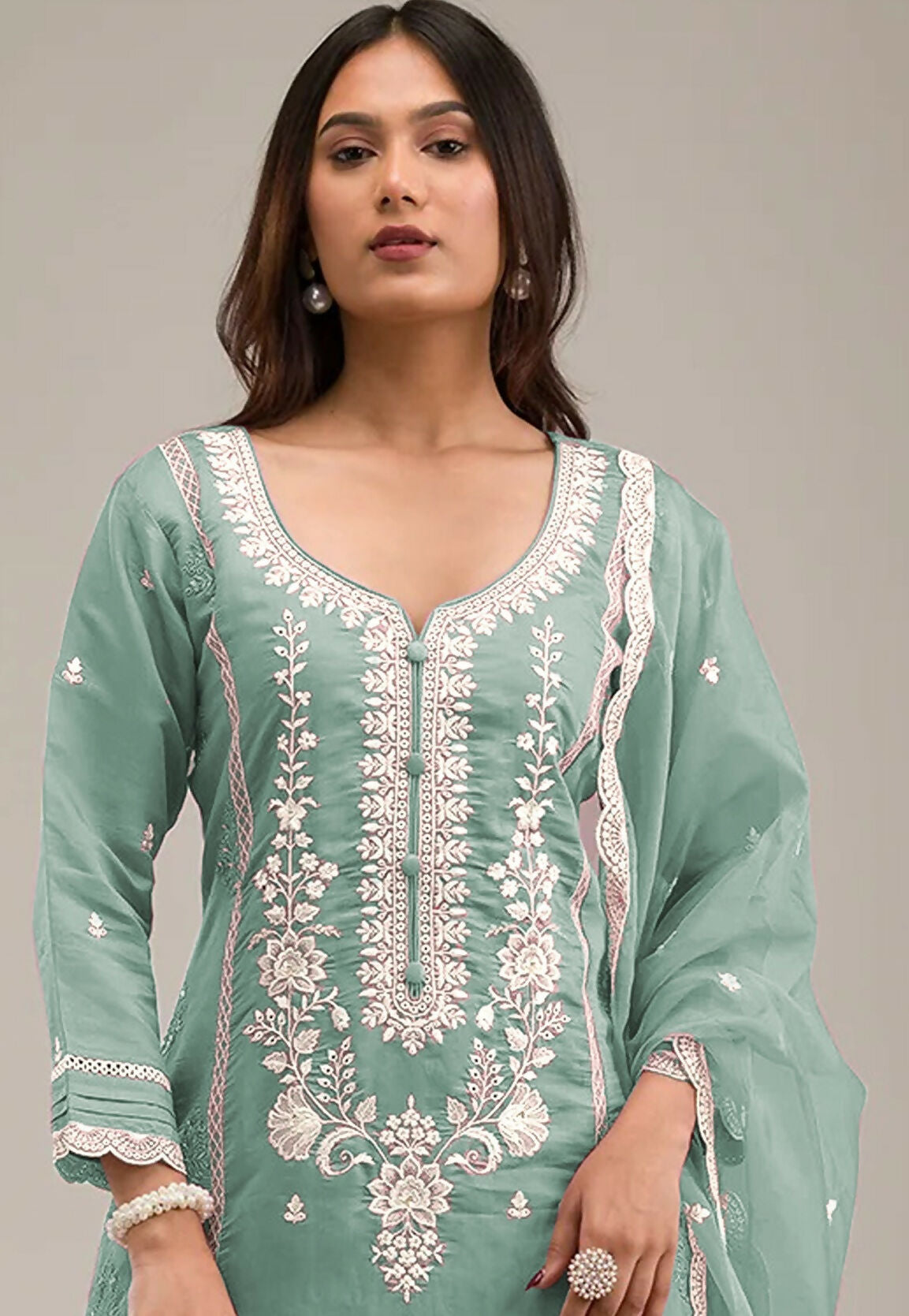 Anaita Light-green Embroidered Silk Stitched Salwar Suit - Distacart