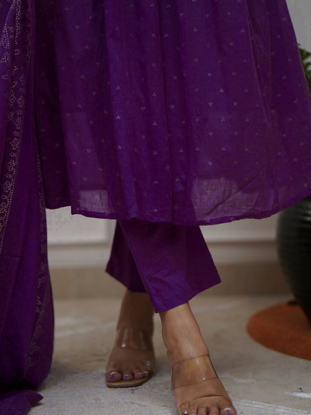 The52 Women's Beautiful Cotton Fabric Embroidery Work Straight Kurta Pant and Dupatta Set - Distacart