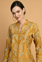 Joban Fashion Mustard Chanderi Kurta Set