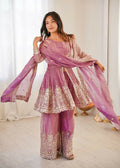 Teeya Creation Pink Color Fendy Satin Silk Embroidery Work Party Wear Salwar Suit - Distacart