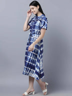 Myshka Stylish Multicolor Half Sleeve Women's Dress - Distacart