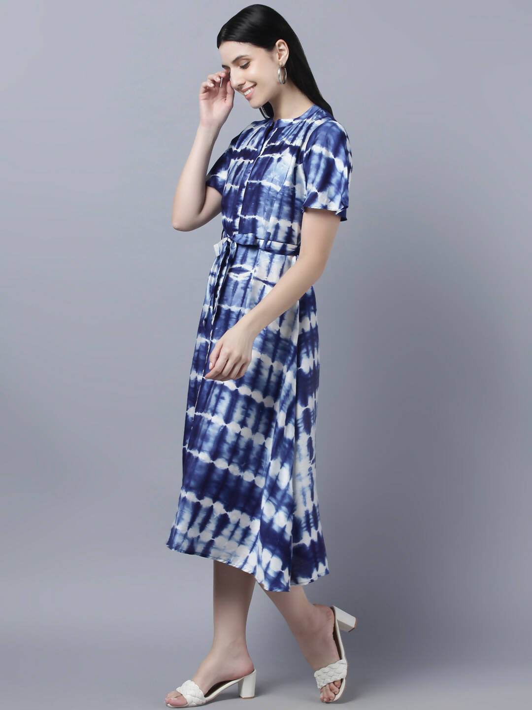 Myshka Stylish Multicolor Half Sleeve Women's Dress - Distacart