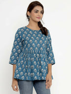 Miravan Women's Cotton Floral Print Tunics