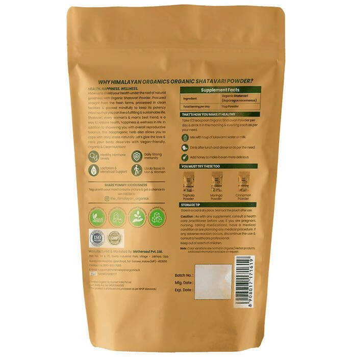 Himalayan Organics Shatavari Powder - Distacart