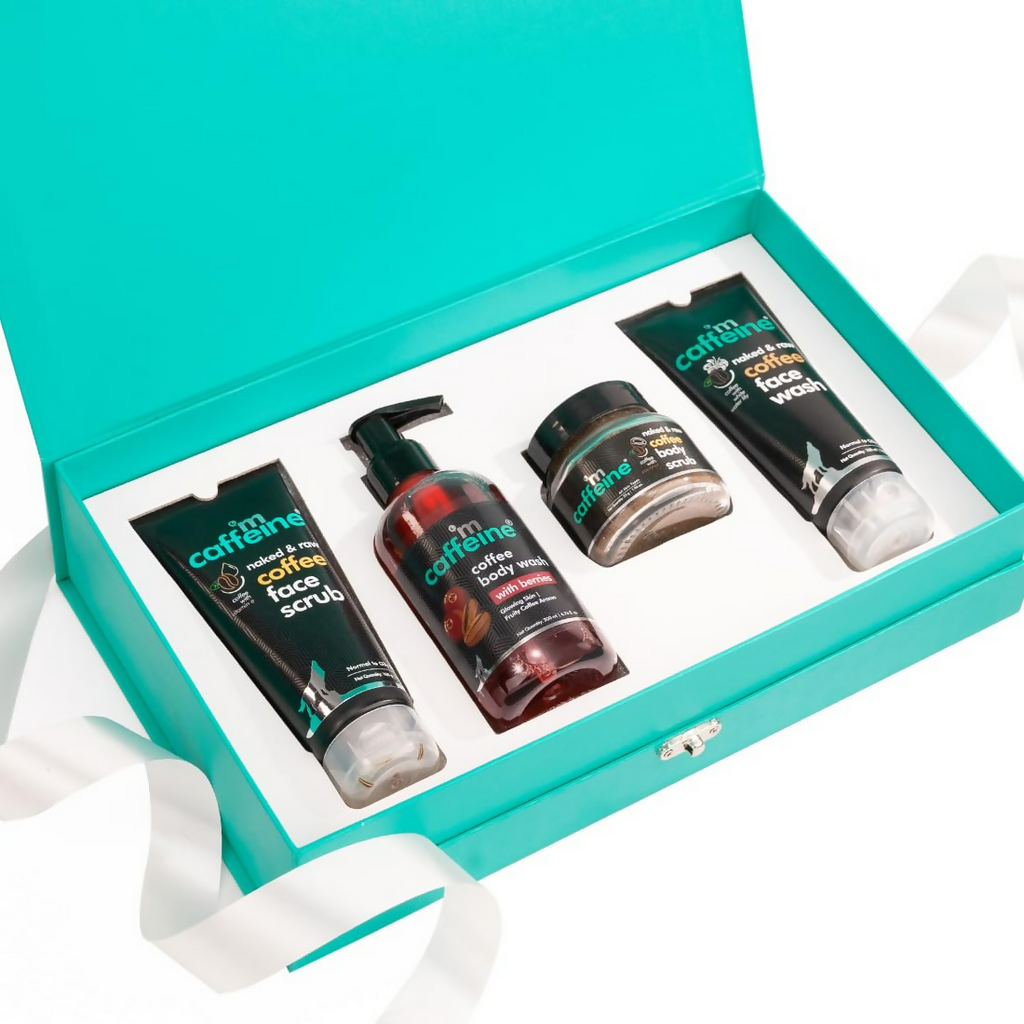 mCaffeine Shower Temptations Gift Set Kit For Women & Men