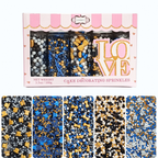 confect fathers day sprinkles black blue white sprinkles mix 100 gms
