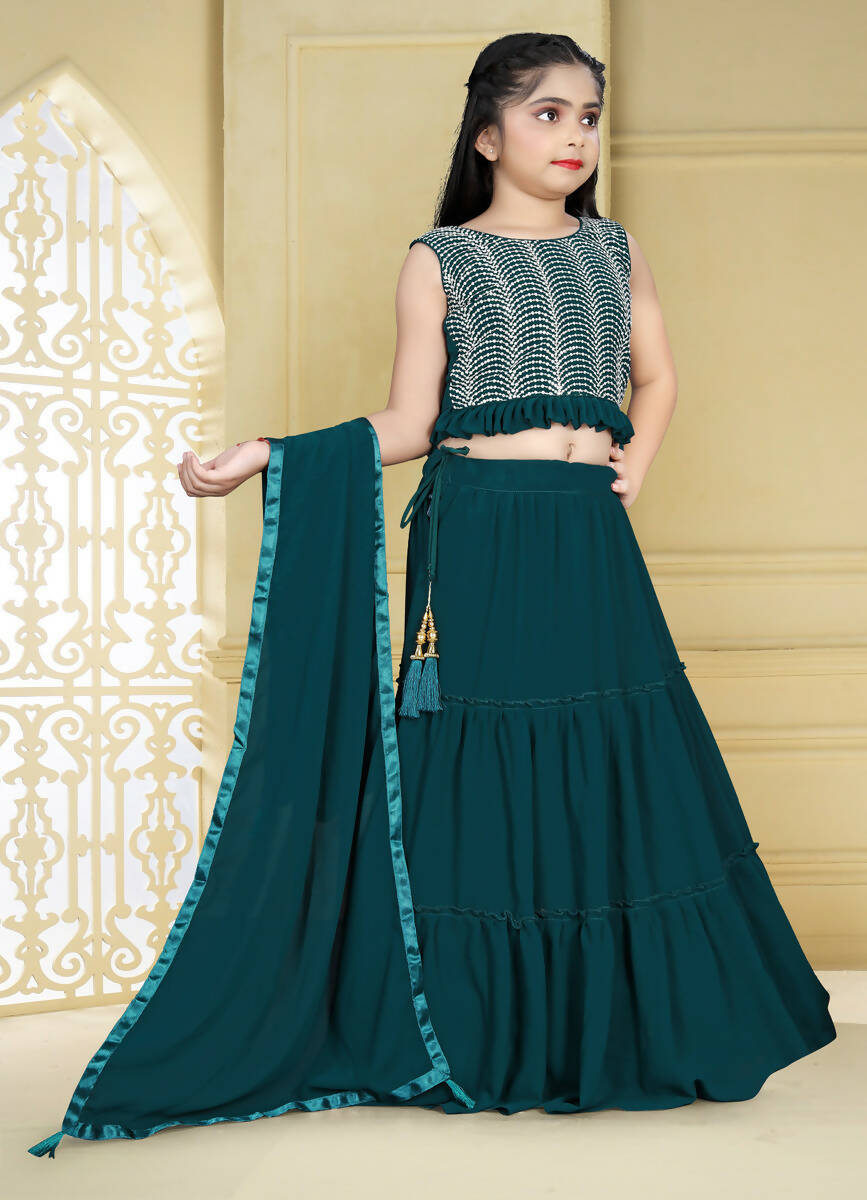 Wedding Designer Rama Georgette Kidswear Lehenga - Aaradhna