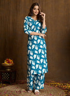 Prazu Fashion Rama Printed Cotton Blend Kurta Pant Set - Distacart