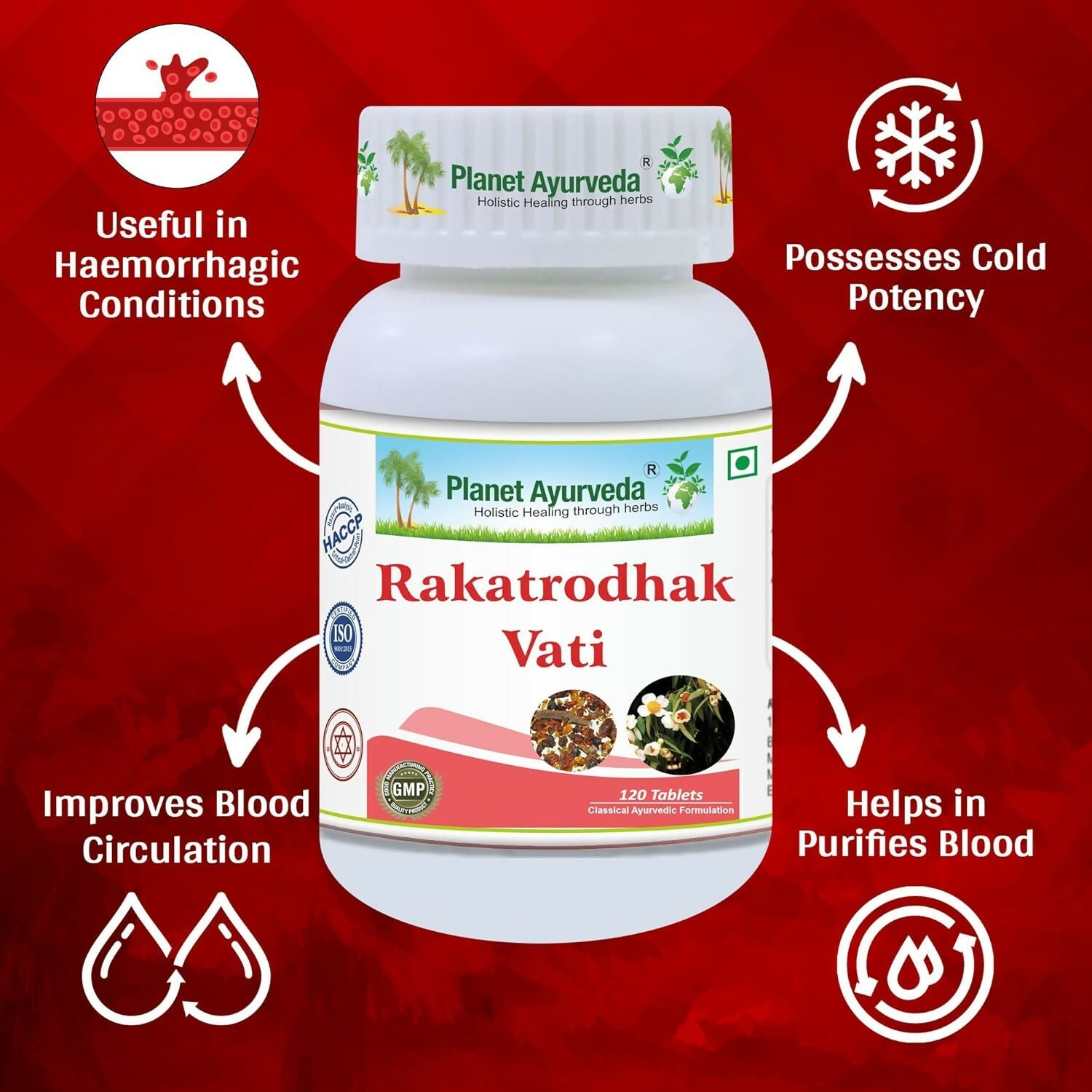 Planet Ayurveda Rakatrodhak Vati - Distacart