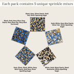 confect fathers day sprinkles black blue white sprinkles mix 100 gms