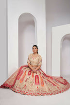 Kesar Fab Chiku Silk Embroidered Lehenga