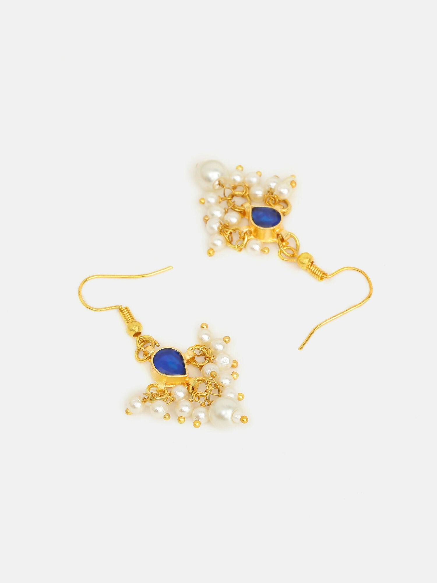 Ruby Raang Set Of 2 Blue Kundan - Distacart