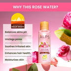 Alps Goodness 100 % Pure Rose Water, Natural Skin Toner Made With Chaitri Roses