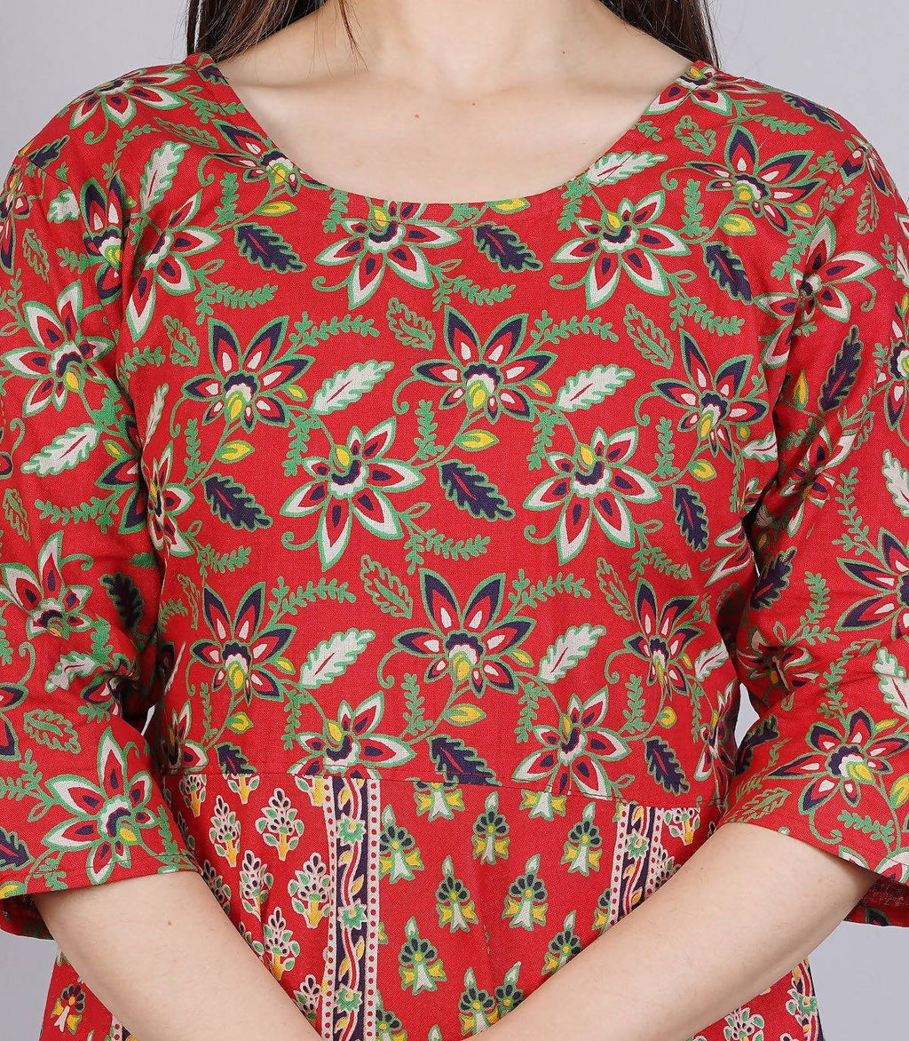 Vamika Multicolor Cotton Printed Party/Casual Wear Kurti (GAM14K)