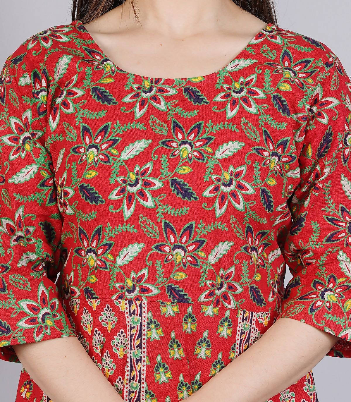 Vamika Multicolor Cotton Printed Party/Casual Wear Kurti (GAM14K)