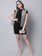 Even Apparels Grey Pure Wool Open Front Women's Waistcoat - Distacart