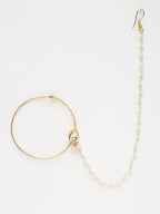 Gold Plated Tear Drop Kundan Nose Ring - Ruby Raang - Distacart