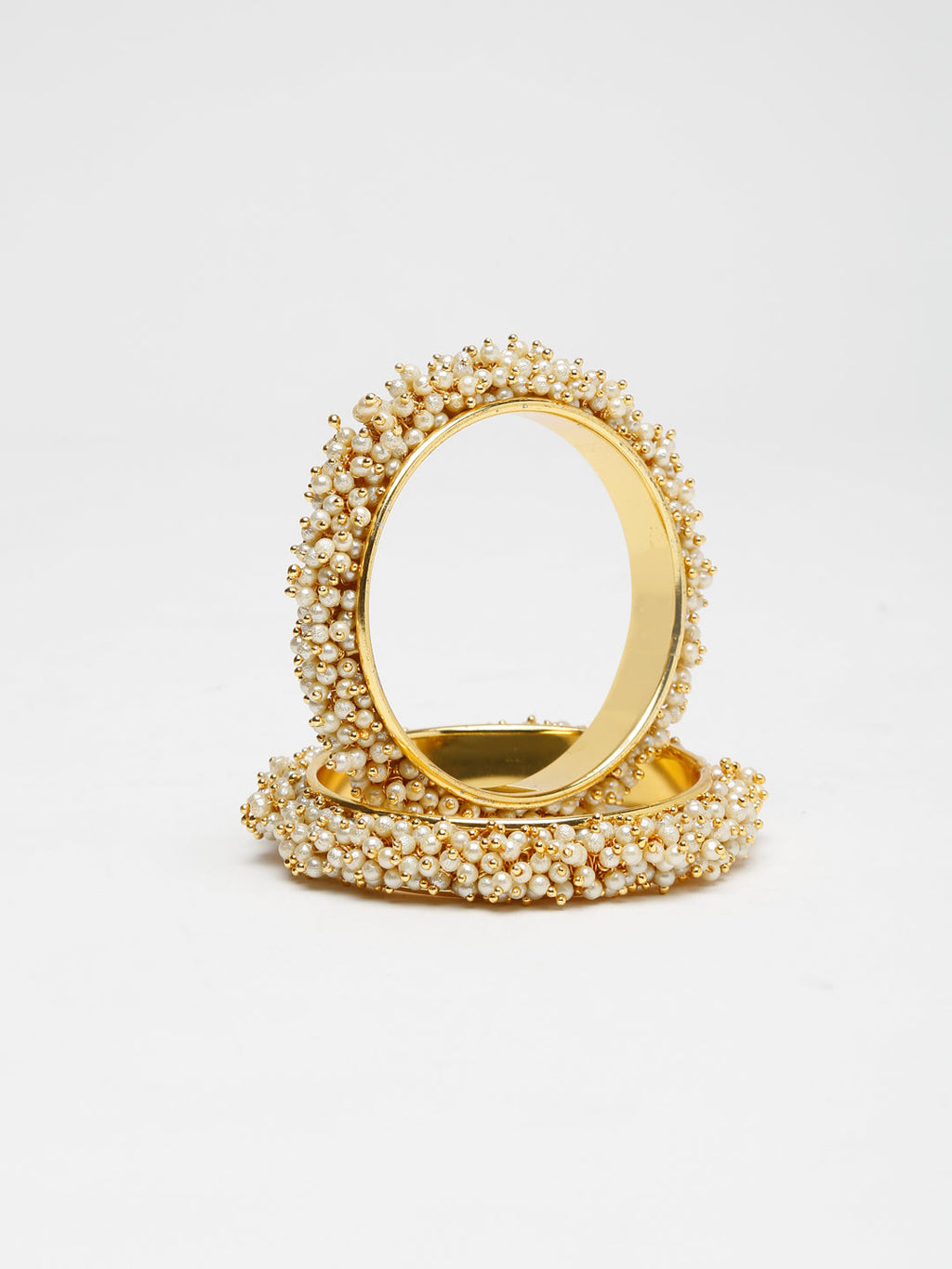 Pearl Embellished Bange Set Of 2 - Ruby Raang - Distacart