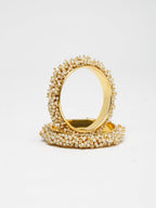 Pearl Embellished Bange Set Of 2 - Ruby Raang - Distacart