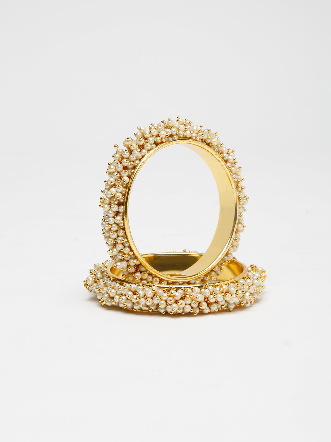 Pearl Embellished Bange Set Of 2 - Ruby Raang - Distacart