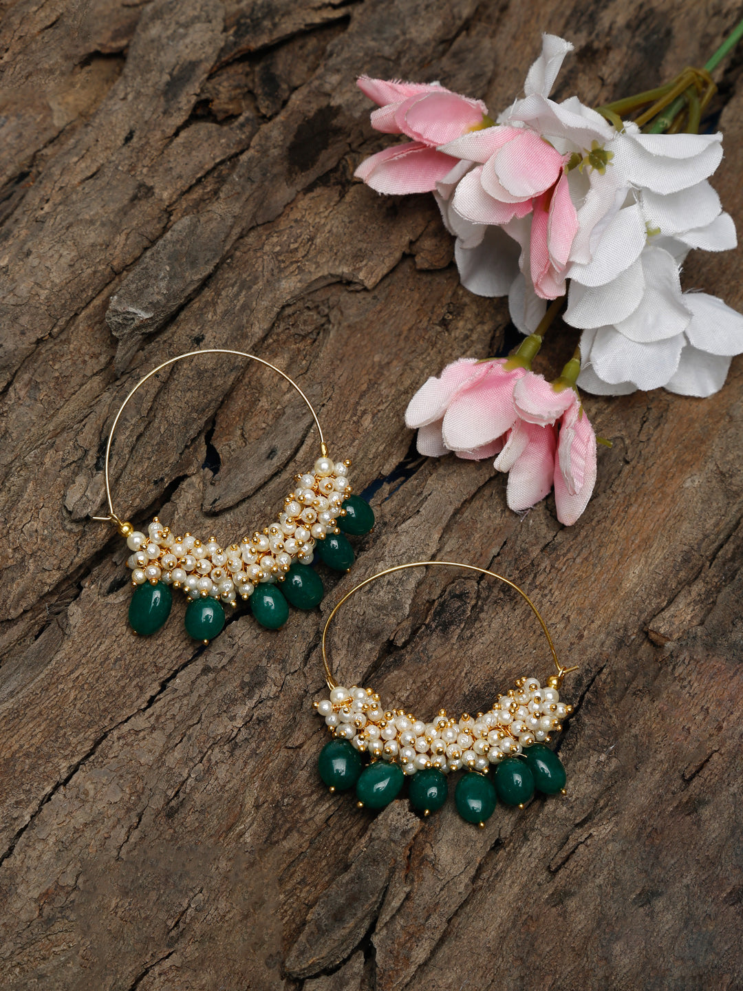 Pearl & Emerald Loops - Ruby Raang - Distacart