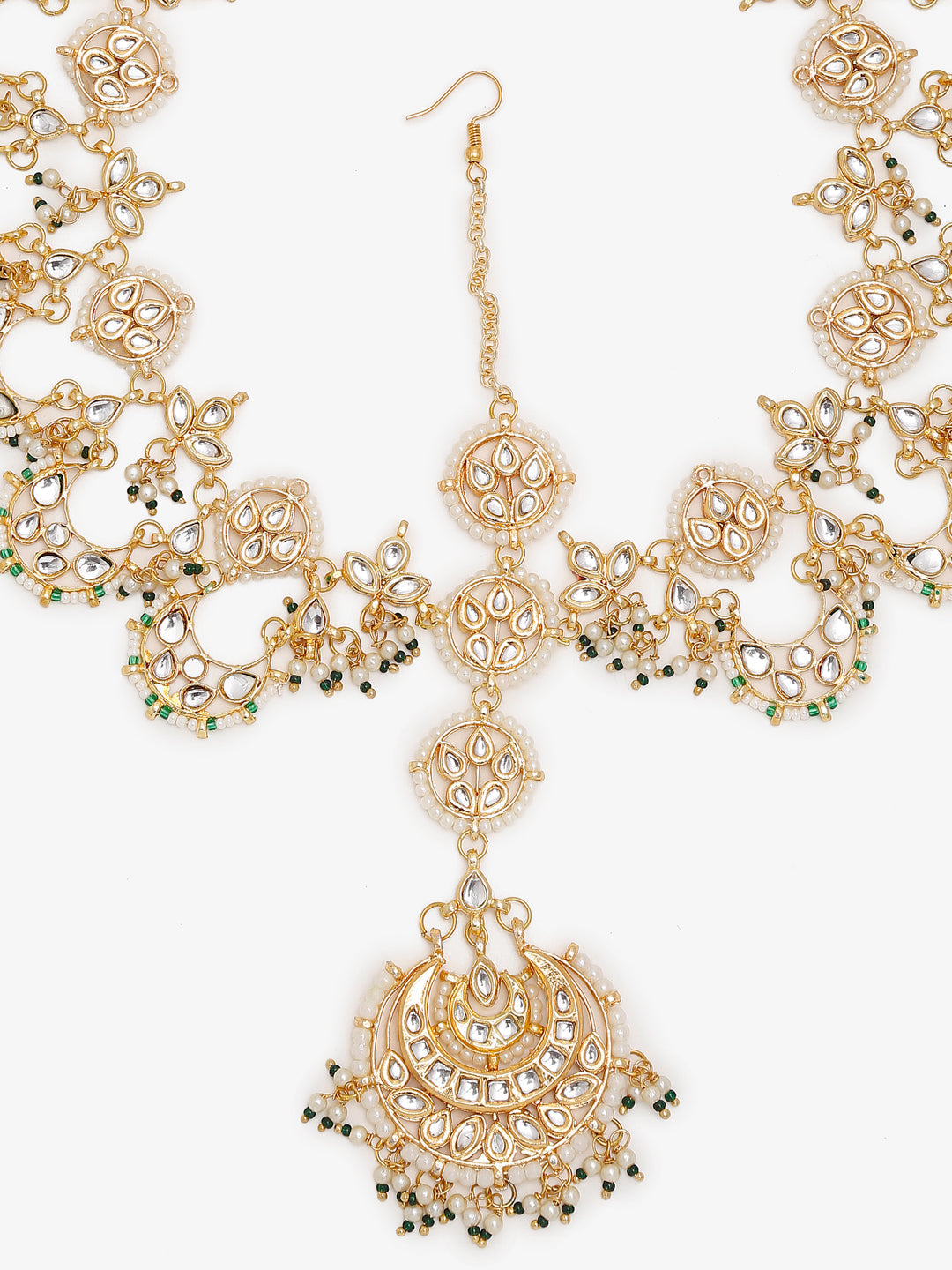 Women's Gold Kundan Maharani Matha Patti - Ruby Raang - Distacart