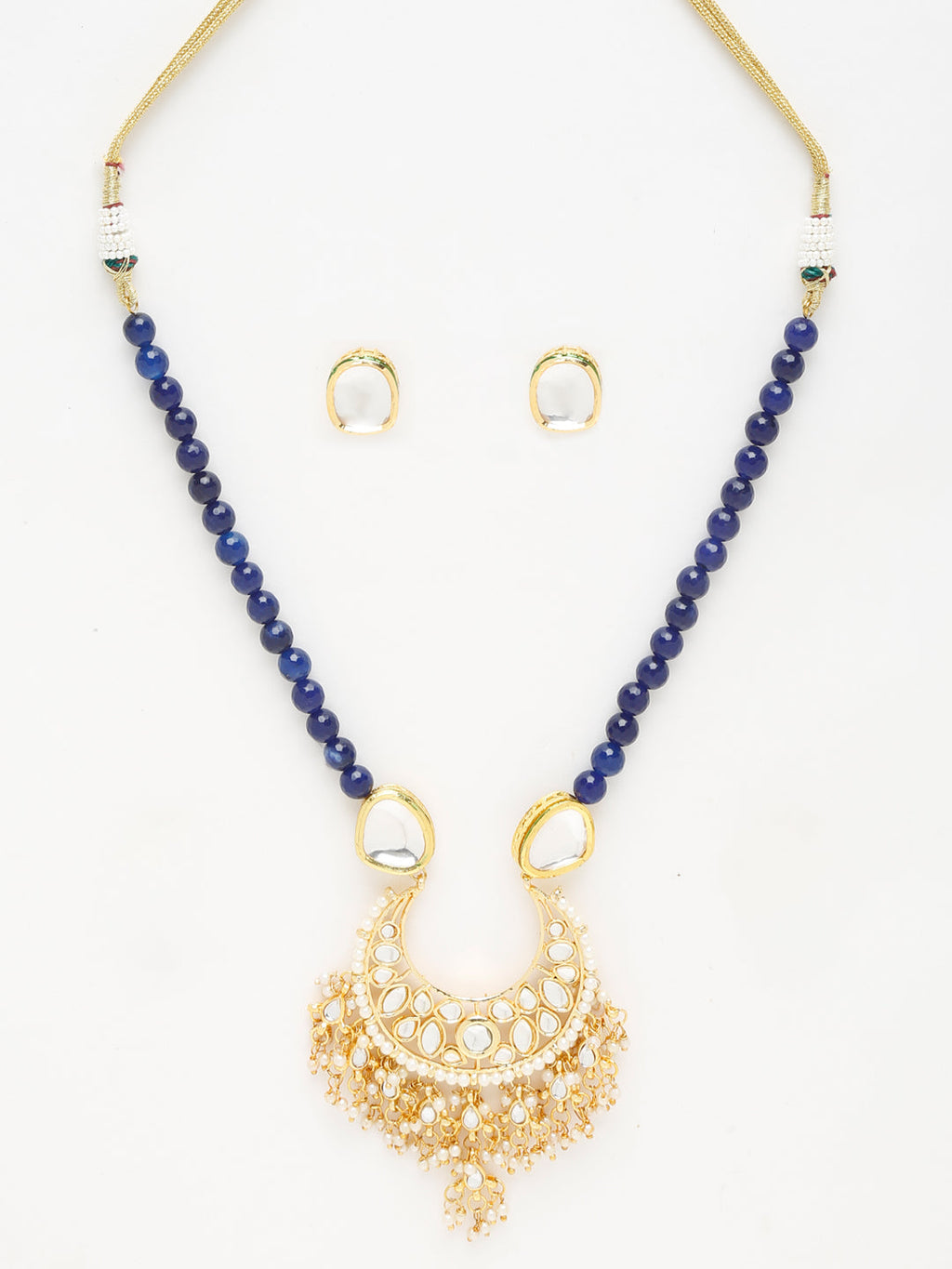 Stone Kundan Neckpiece With Studs - Ruby Raang - Distacart