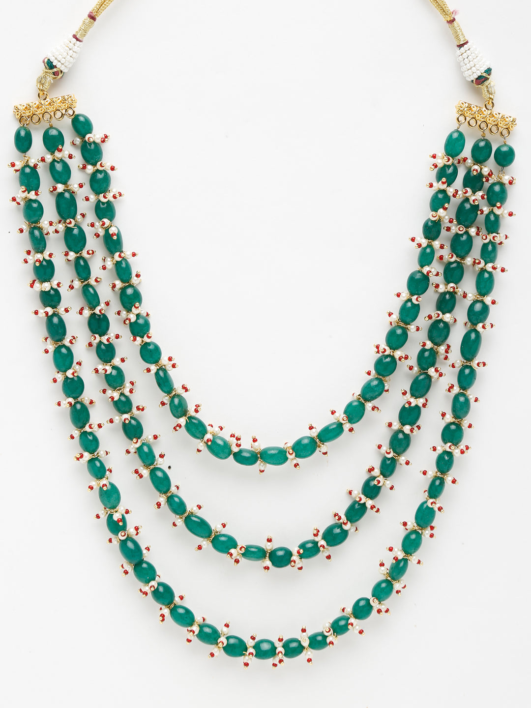 Long Stone Layered Neckpiece - Ruby Raang - Distacart
