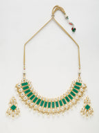Kundan Neckpiece With Earrings - Ruby Raang - Distacart