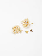 Long Kundan Neckpiece With Studs - Ruby Raang - Distacart