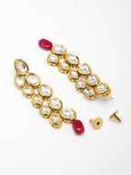 Kundan Neckpiece With Earrings - Ruby Raang - Distacart