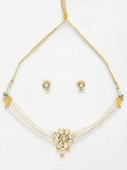 Kundan Choker With Pearls, Earrings - Ruby Raang - Distacart