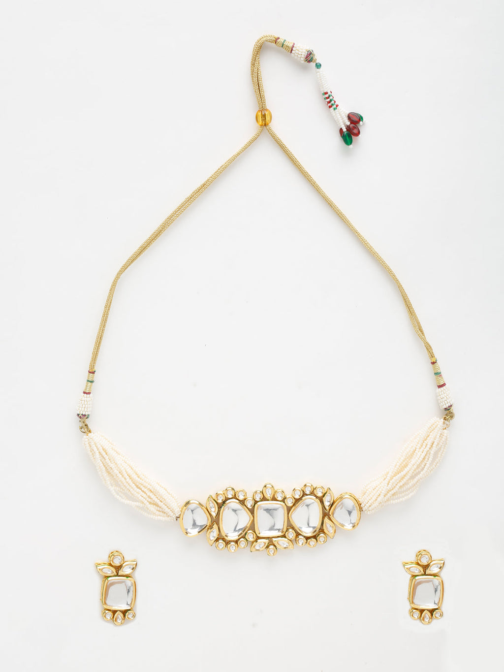 Kundan Choker With Earrings - Ruby Raang - Distacart