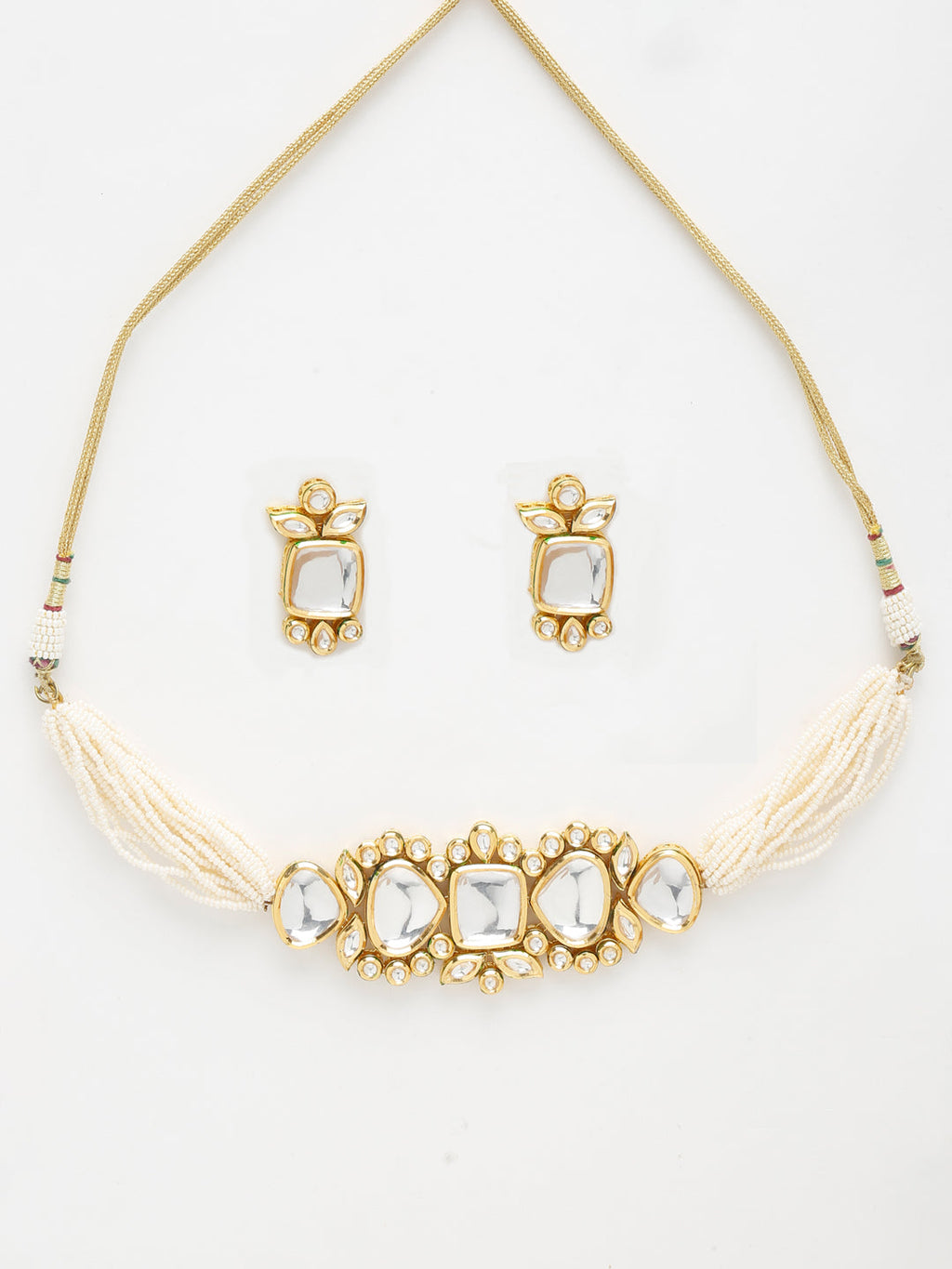 Kundan Choker With Earrings - Ruby Raang - Distacart